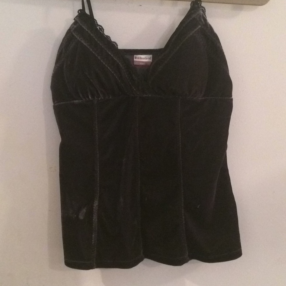 Navy blue velvet tank